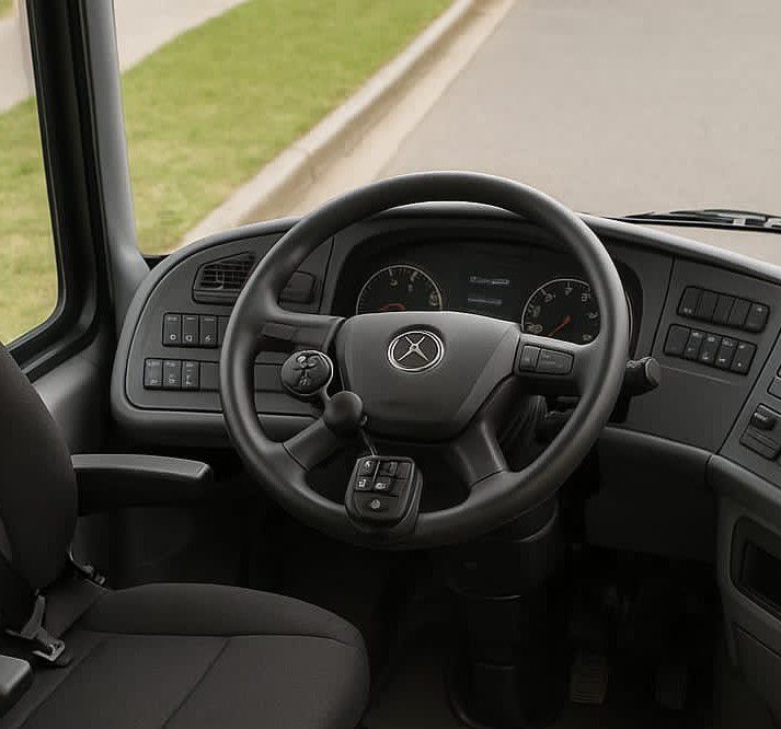 Volante adaptado com comandos elétricos